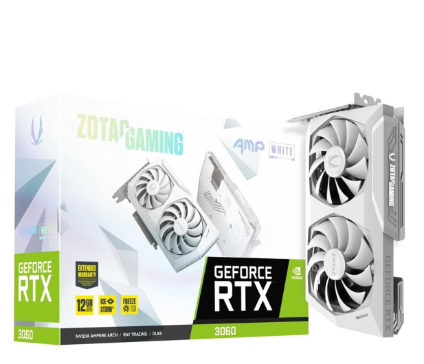 Zotac GeForce RTX 3060 AMP White Edition 12GB GDDR6 - 633012 - zdjęcie